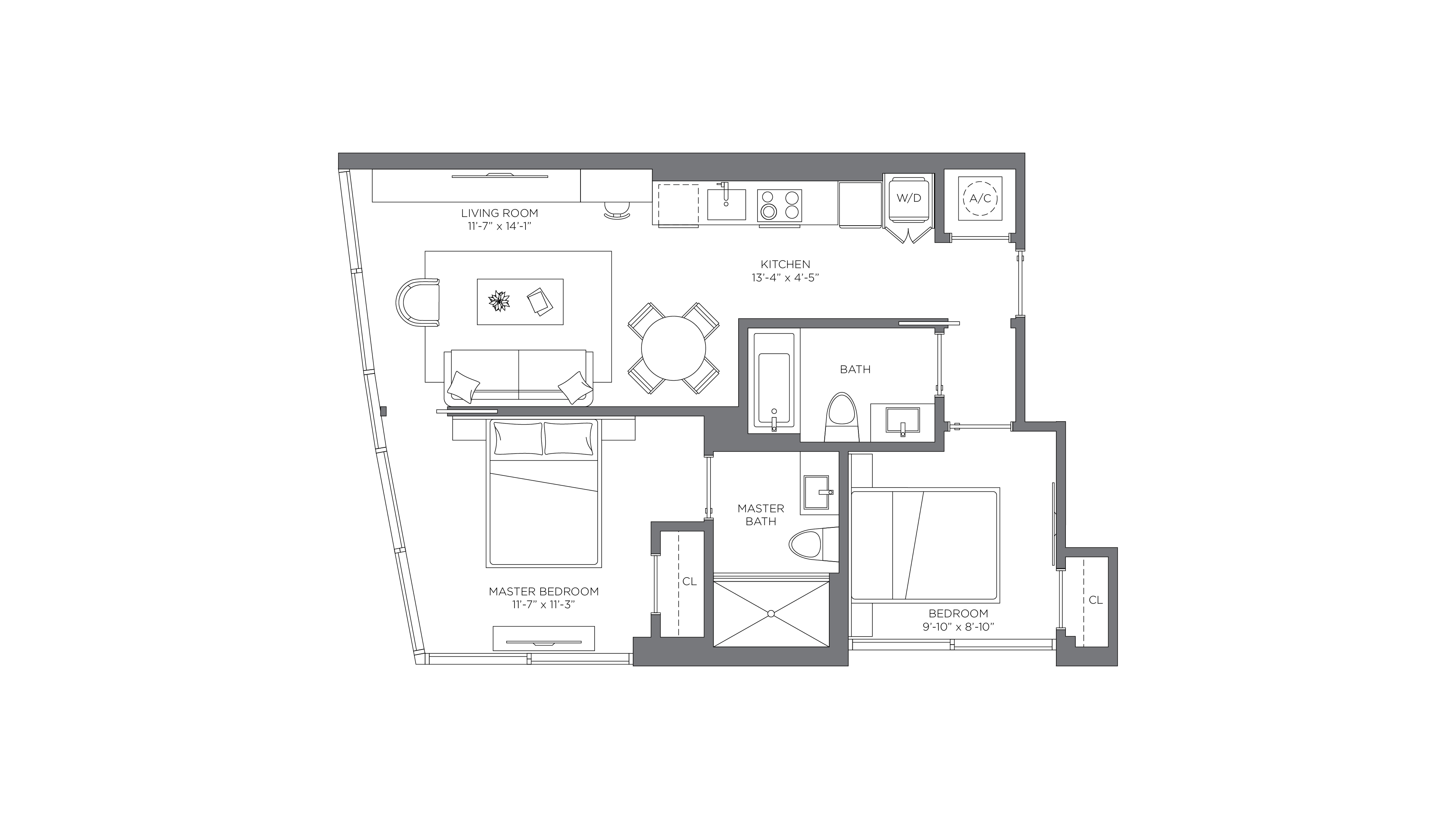 Floor plan — Unit 212, District 225